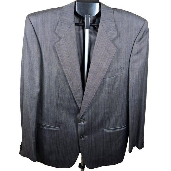 Ermenegildo Zegna Suit Jacket Blazer Mens Gray Wool 44 US 54 IT - Picture 2 of 14